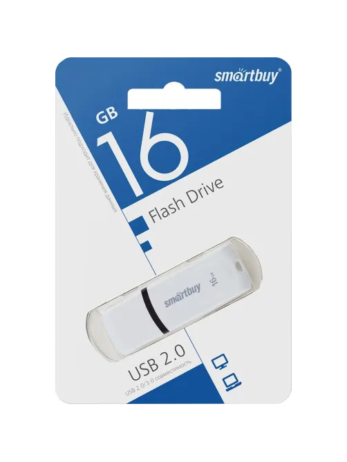 Флеш-память Smartbuy UFD 2.0 16GB Paean White (SB16GBPN-W)