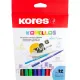 Фломастеры KORELLOS Kores 12 цветов, в картонной коробке с подвесом, 29013