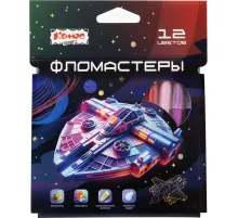 Фломастеры Комус Класс Star way 12цв. в наб., вентилир,смыв, карт. упак