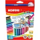 Фломастеры KORELLOS Kores 12 цветов, в картонной коробке с подвесом, 29013