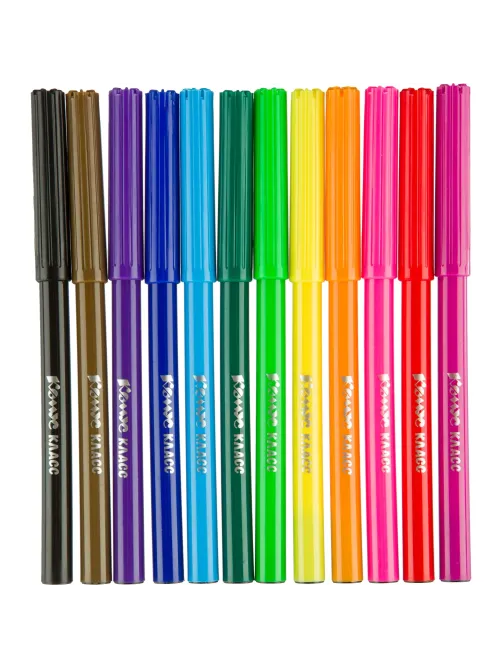 Фломастеры Комус Класс ColorPics набор 12 цв.,вентилир.,смыв., блист. упак