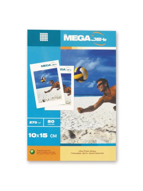 Фотобумага для цв.струй.печ. ProMEGA jet (10х15, 270г, глянцевая) пачка 50л