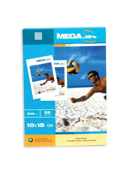 Фотобумага для цв.струй.печ. ProMEGA jet (10х15, 240г, глянцевая) пачка 25л