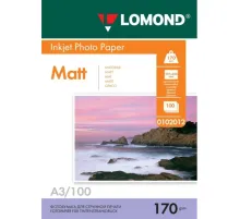 Фотобумага LOMOND двусторонняя матовая 170г A3 100л 0102012