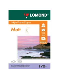 Фотобумага LOMOND двусторонняя матовая 170г A3 100л 0102012