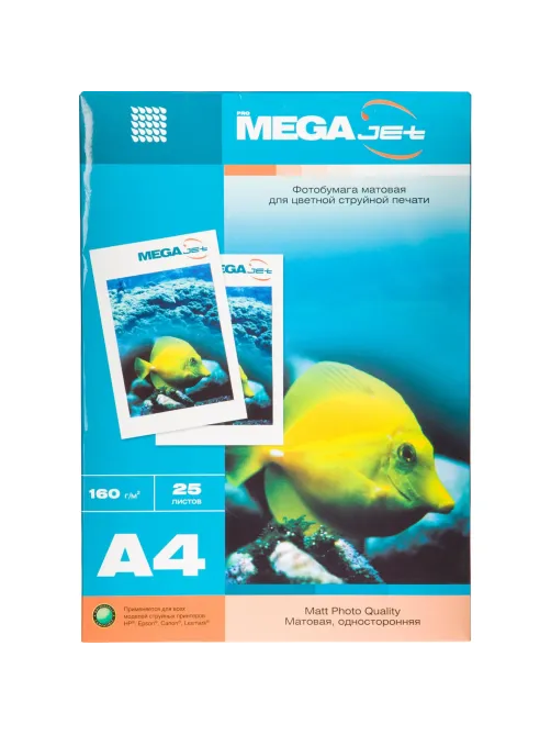 Фотобумага для цв.струй.печ. ProMEGA jet (А4, 160г, мат)уп.25л(1457504)