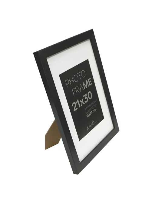 Рамка пластиковая с паспарту Gloria Black 21x30 37
