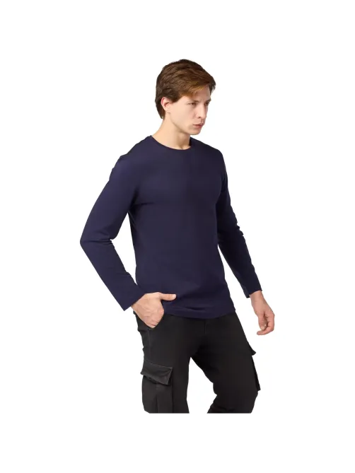 Футболка (160 г.) с длинным рукавом т.-син.(XXXL)