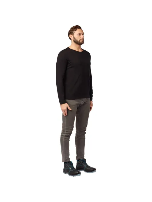 Футболка (160 г.) с длинным рукавом чрн.(S)
