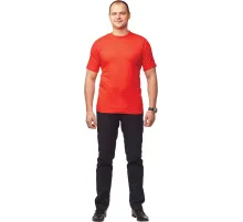 Футболка (160 г.) с кор.рукавом красн.(S)