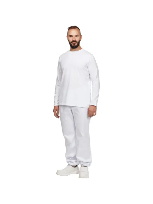 Футболка (160 г.) с длинным рукавом бел.(L)