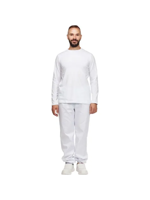 Футболка (160 г.) с длинным рукавом бел.(XXL)