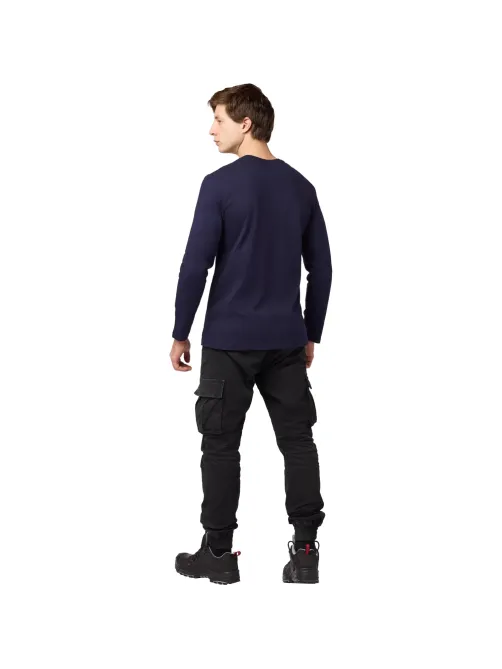 Футболка (160 г.) с длинным рукавом т.-син.(M)