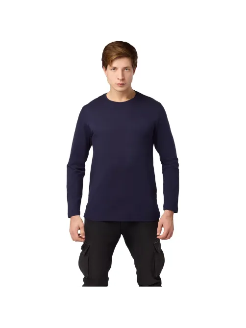 Футболка (160 г.) с длинным рукавом т.-син.(XXL)