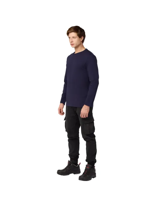Футболка (160 г.) с длинным рукавом т.-син.(M)