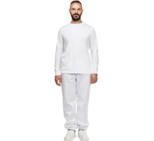 Футболка (160 г.) с длинным рукавом бел.(XXXL)
