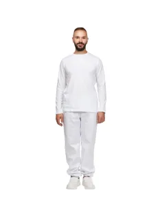Футболка (160 г.) с длинным рукавом бел.(XXXL)