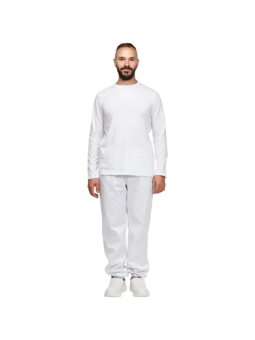Футболка (160 г.) с длинным рукавом бел.(XXXL)