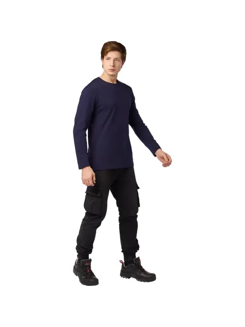 Футболка (160 г.) с длинным рукавом т.-син.(M)