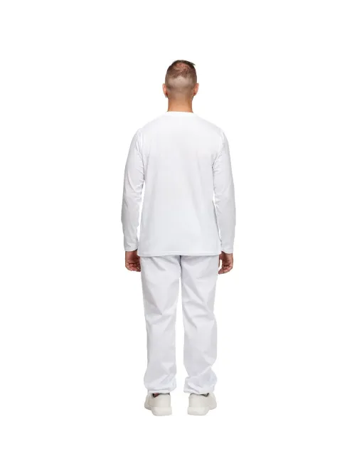 Футболка (160 г.) с длинным рукавом бел.(XXXL)