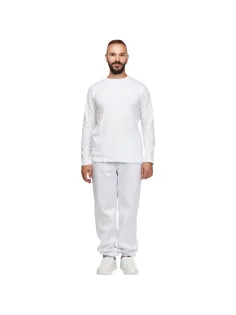 Футболка (160 г.) с длинным рукавом бел.(XL)
