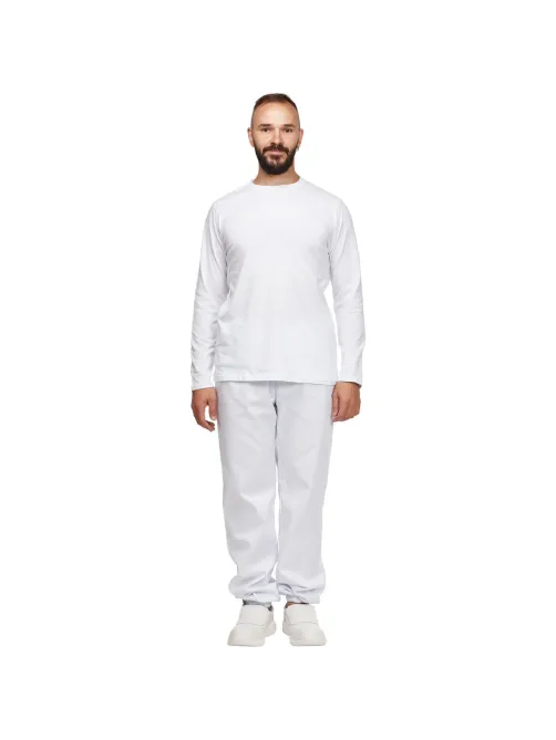 Футболка (160 г.) с длинным рукавом бел.(XL)