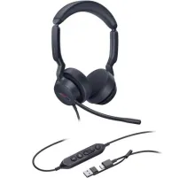 Гарнитура Yealink UH44 Dual UC USB-C/A,провод,HD,шумоподав. LED,USB-C/A