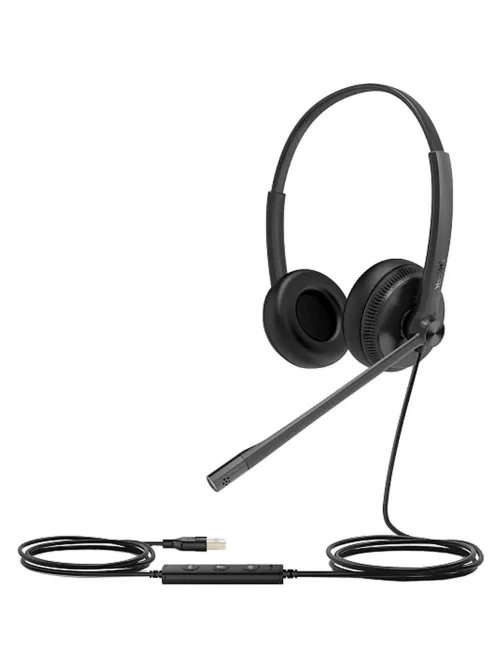 Гарнитура головная Yealink UH34 Dual UC Дуо, Проводная, HD звук, USB, шт
