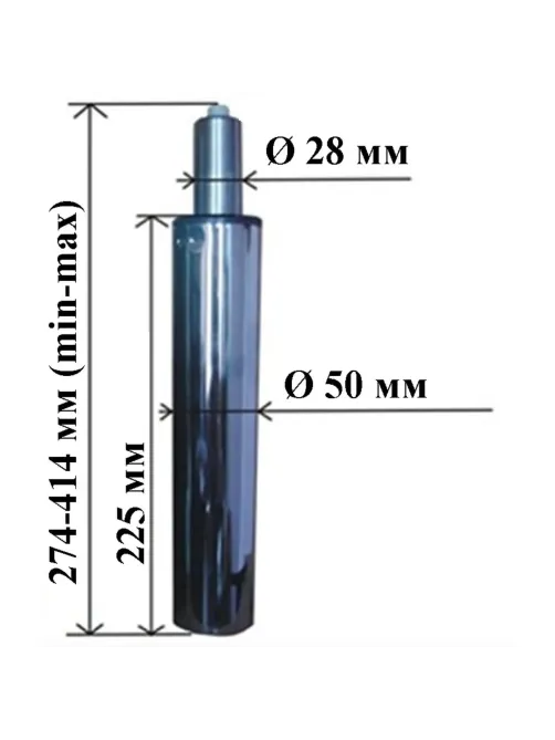Газлифт для кресла 140/225 хром, 3 класс