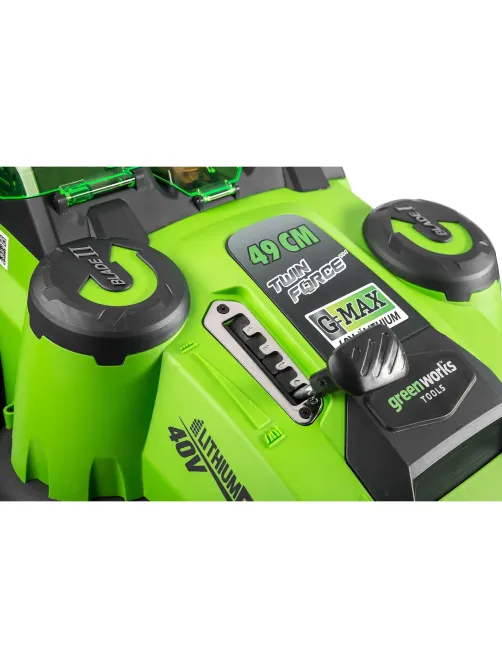 Газонокосилка аккумуляторная Greenworks TwinForce, 40V, 49 см 2500207VB
