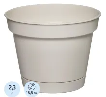 Горшок д/цветов Mint D185мм,2,3л с поддоном (светло-бежевый), 221612025