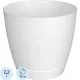 Горшок для цветов Flora 2,2л с поддоном (белый), 231600729/00