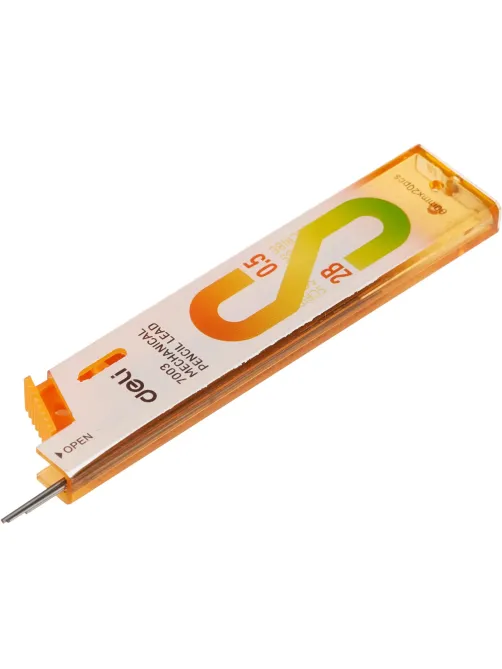 Стержень микрографический Deli, 0,5 мм 2B, упаковка в ассортименте, 20 шт