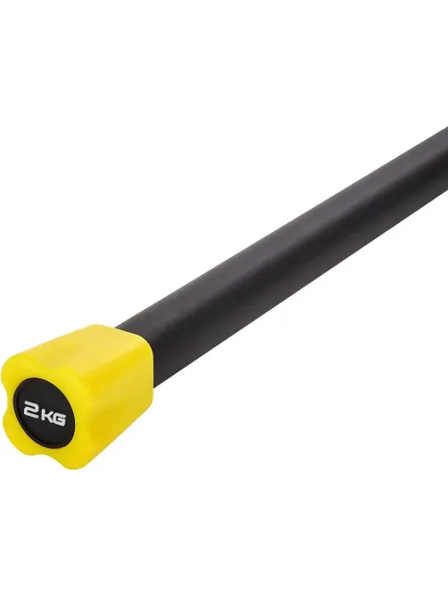 Бодибар STARFIT BB-301 2 кг, неопреновый, черный/желтый,УТ-00019807