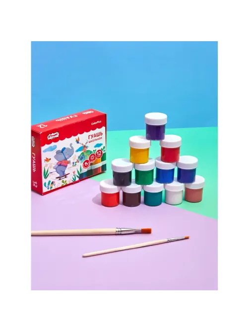 Гуашь Комус Класс ColorPics набор 12 цв, 20 мл