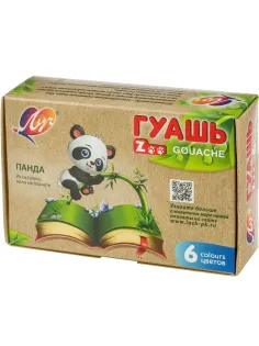Гуашь 6цв.,Луч Zoo,банка 15 мл
