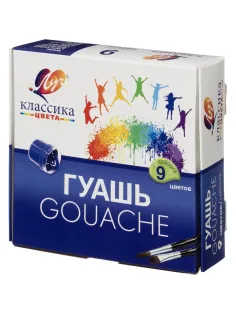 Гуашь 9цв.,Луч Классика,банка 20 мл