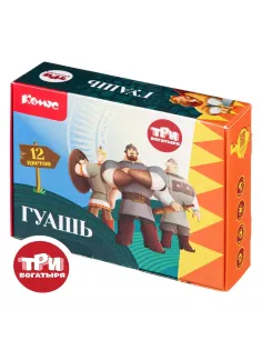 Гуашь КОМУС Три Богатыря набор 12 цв, 20 мл богатыри