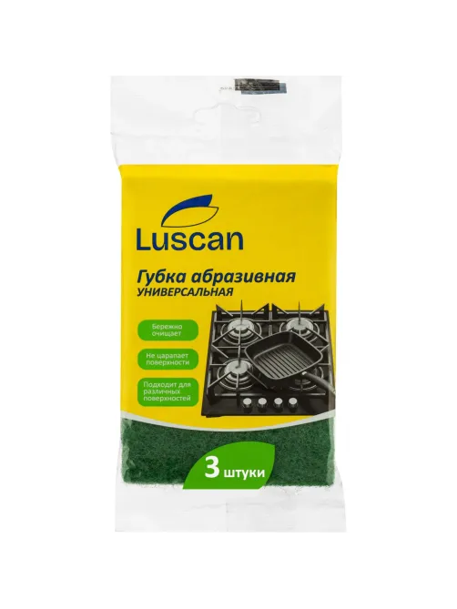 Пад ручной Губки абразивные Luscan 130x90x4 мм 3шт/уп