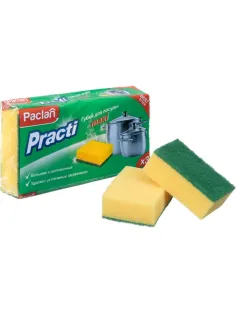 Губки для мытья посуды 3шт/уп. PACLAN