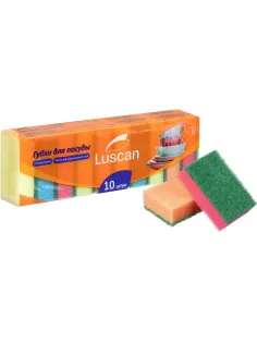 Губки для мытья посуды Luscan Мини 80х50х26мм 10 шт/уп