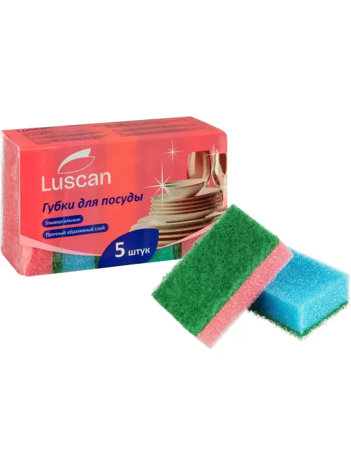 Губки для посуды Luscan 80х50х26мм 5шт/уп