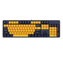 Клавиатура RAPOO игров.механич.проводная V500PRO, цвет - желтый/синий