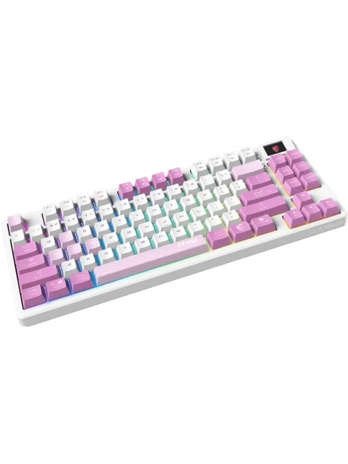Клавиатура MSI Forge GK600 механич. бел/фиол USB беспр. BT/Radio Multimedia