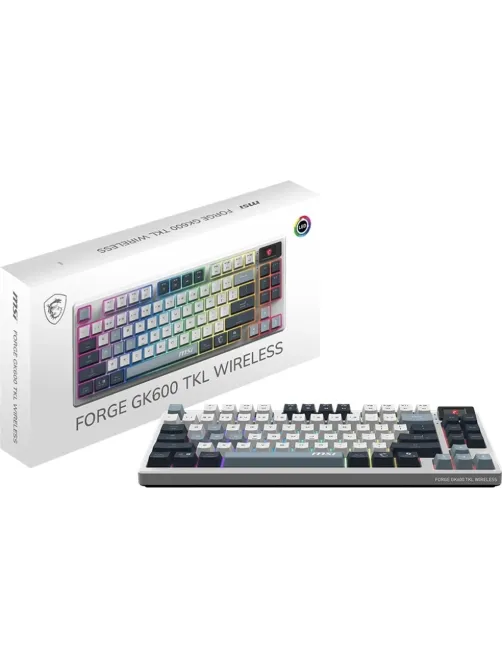 Клавиатура MSI (S11-43RUP01-HH9)Forge GK600 механ.бел/син USB BT/R gamer L