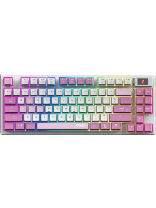 Клавиатура MSI Forge GK600 механич. бел/фиол USB беспр. BT/Radio Multimedia