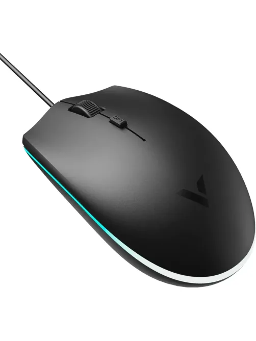 Мышь компьютерная RAPOO игровая проводная V11S, цвет - черный