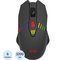 Мышь компьютерная Acer Nitro OMR305 черн. оптичес.3200dpi/6but BT/Radio USB