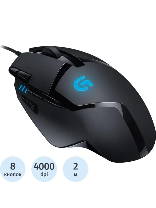Мышь компьютерная Logitech G402 черная (910-004073/910-004067)