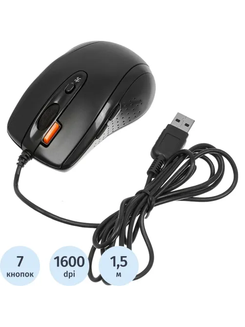 Мышь компьютерная A4Tech V-Track Padless N-70FX чер опт (1600dpi) USB